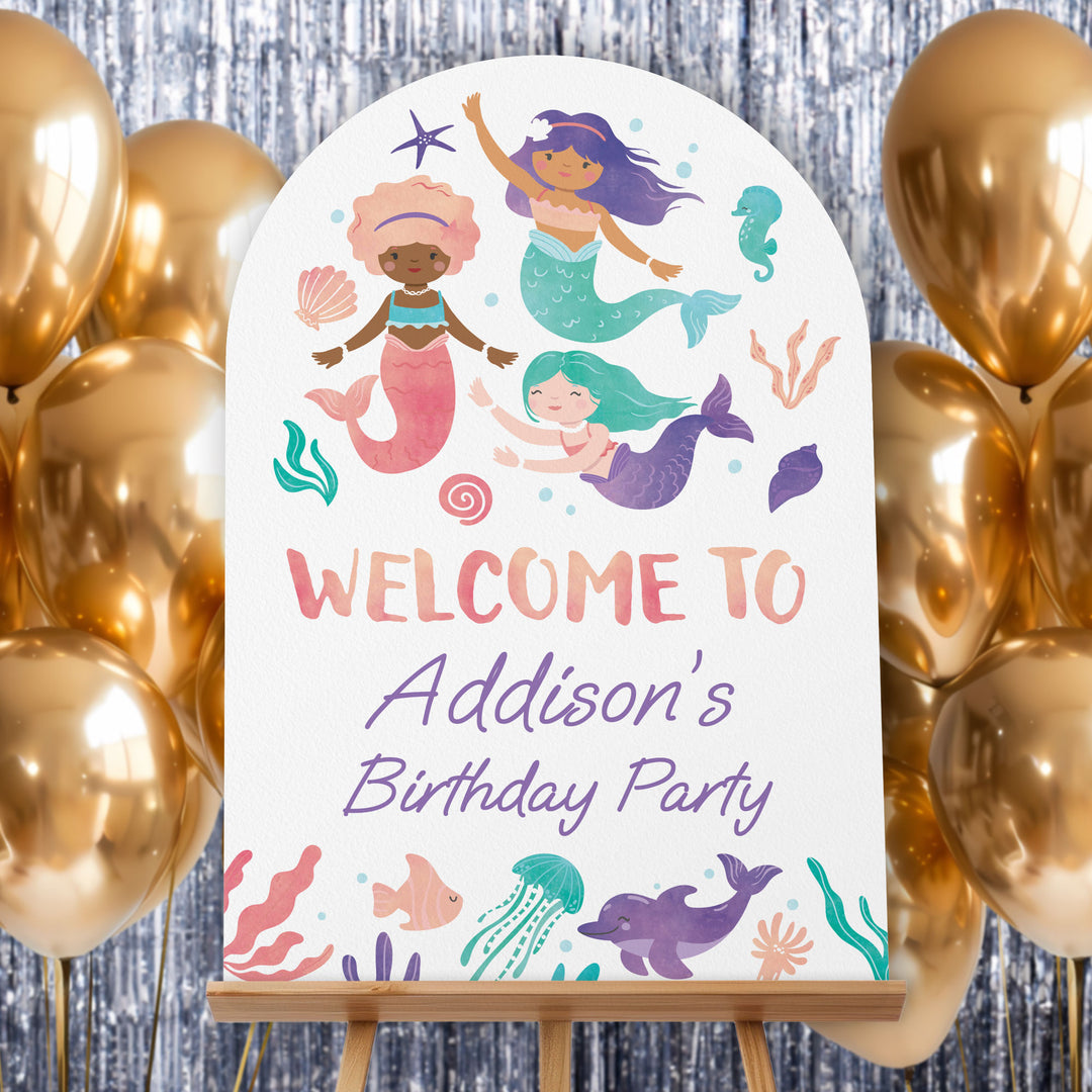 Custom Text Mermaid Welcome Sign