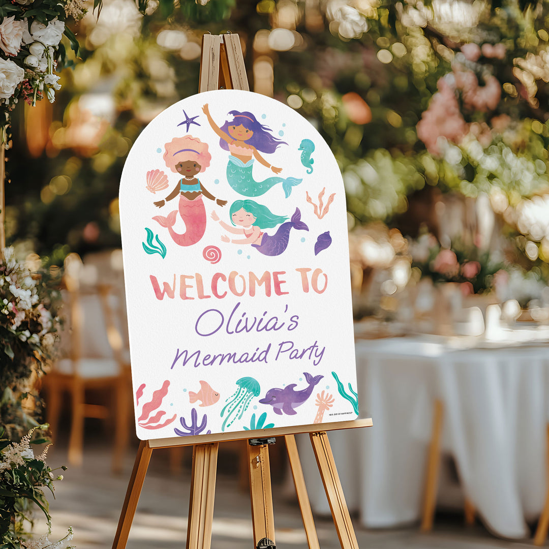 Custom Text Mermaid Welcome Sign