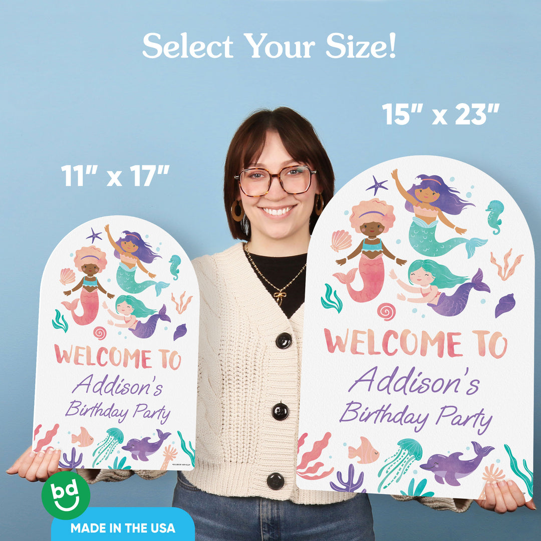 Custom Text Mermaid Welcome Sign