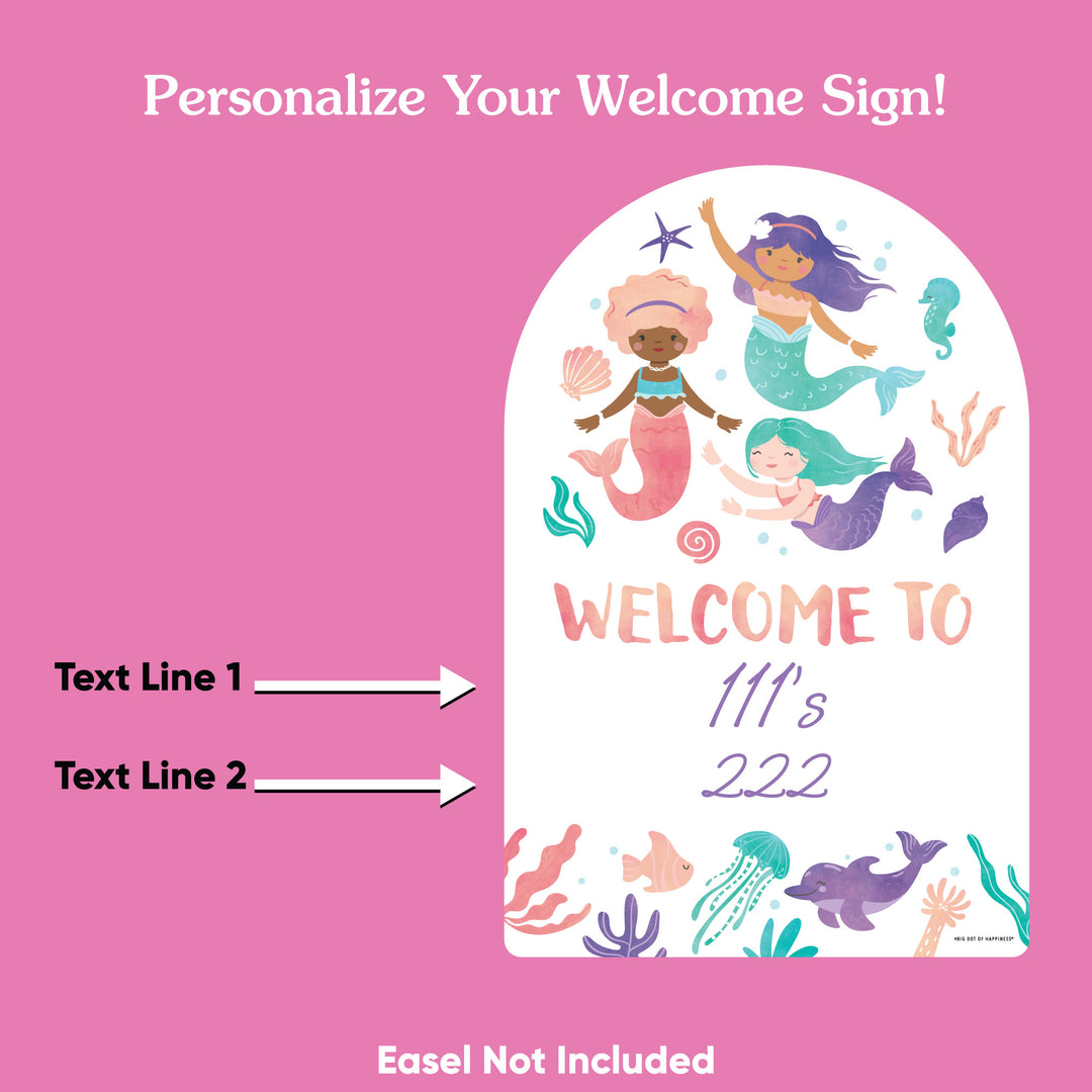 Custom Text Mermaid Welcome Sign