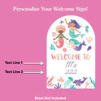 Custom Text Mermaid Welcome Sign