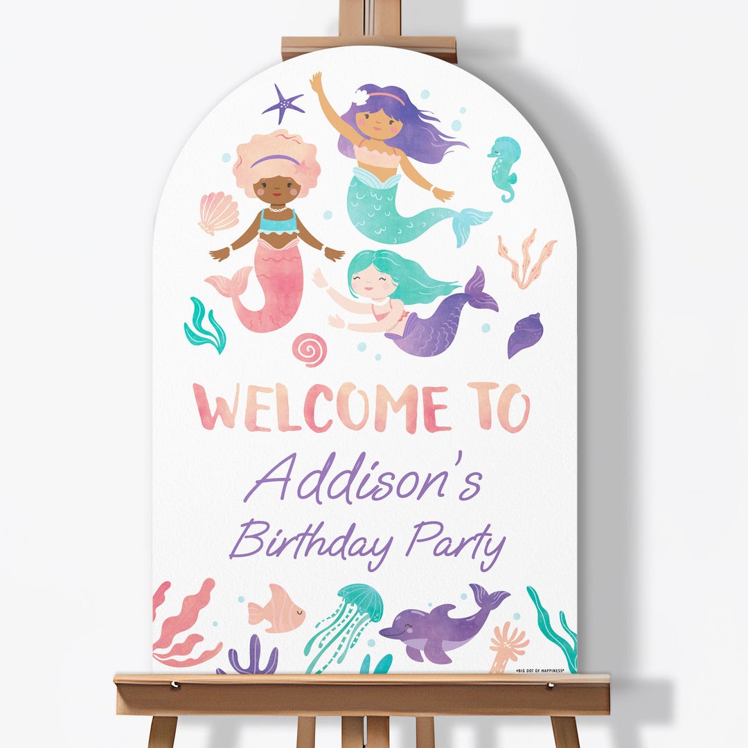 Custom Text Mermaid Welcome Sign