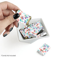 Mermaid Mini Candy Bar Wrapper Stickers - 40 Ct
