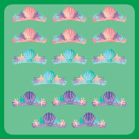 Mermaid Paper Crown Headbands - 16 Ct