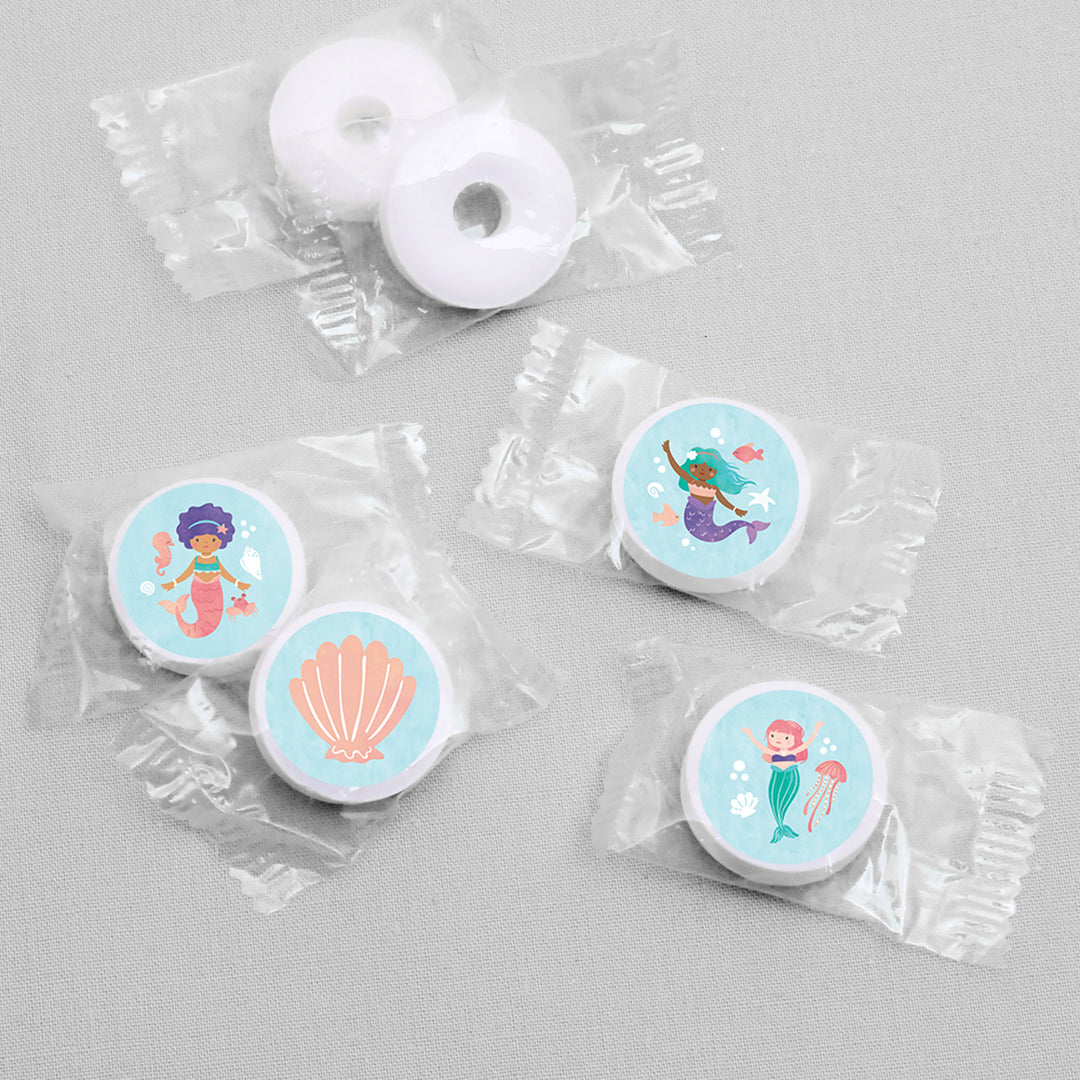 Mermaid Candy Stickers - 1 Sheet of 108