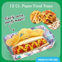 Mermaid Birthday Party Paper Food Trays