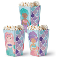 Mermaid Popcorn Boxes - 12 Ct