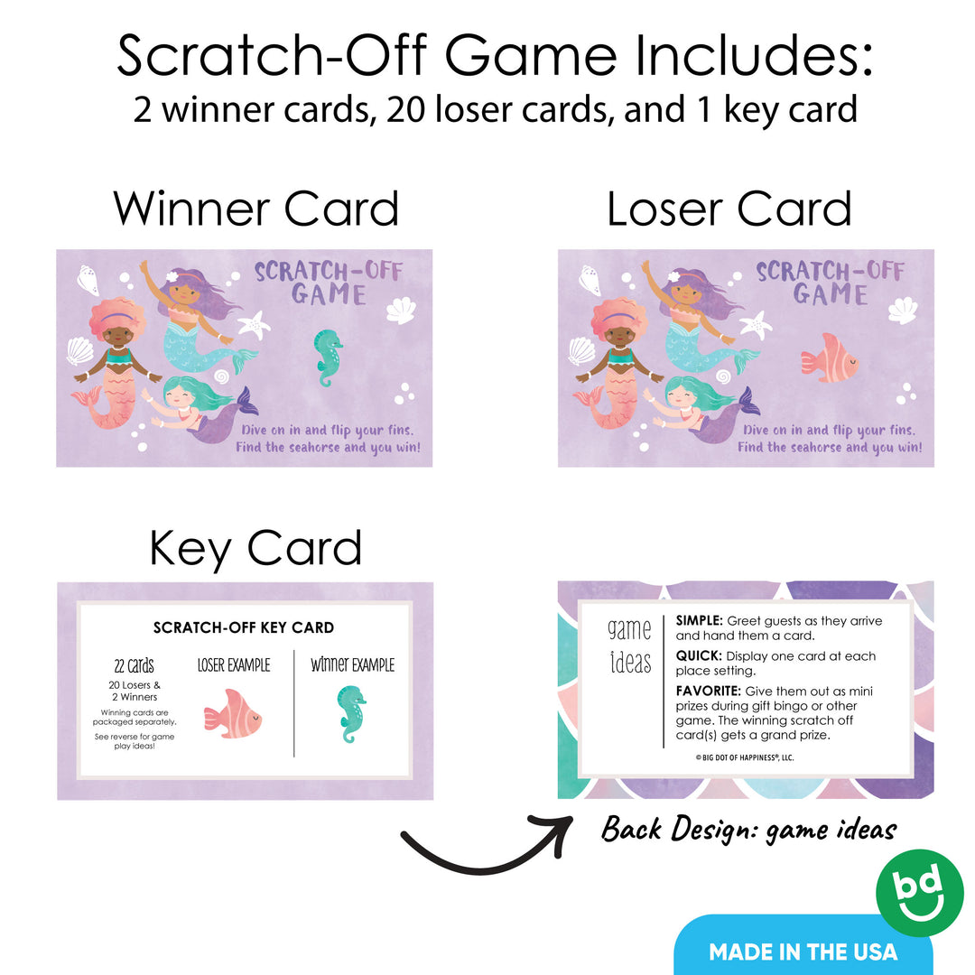 Mermaid Scratch Off Cards Game - 22 Ct