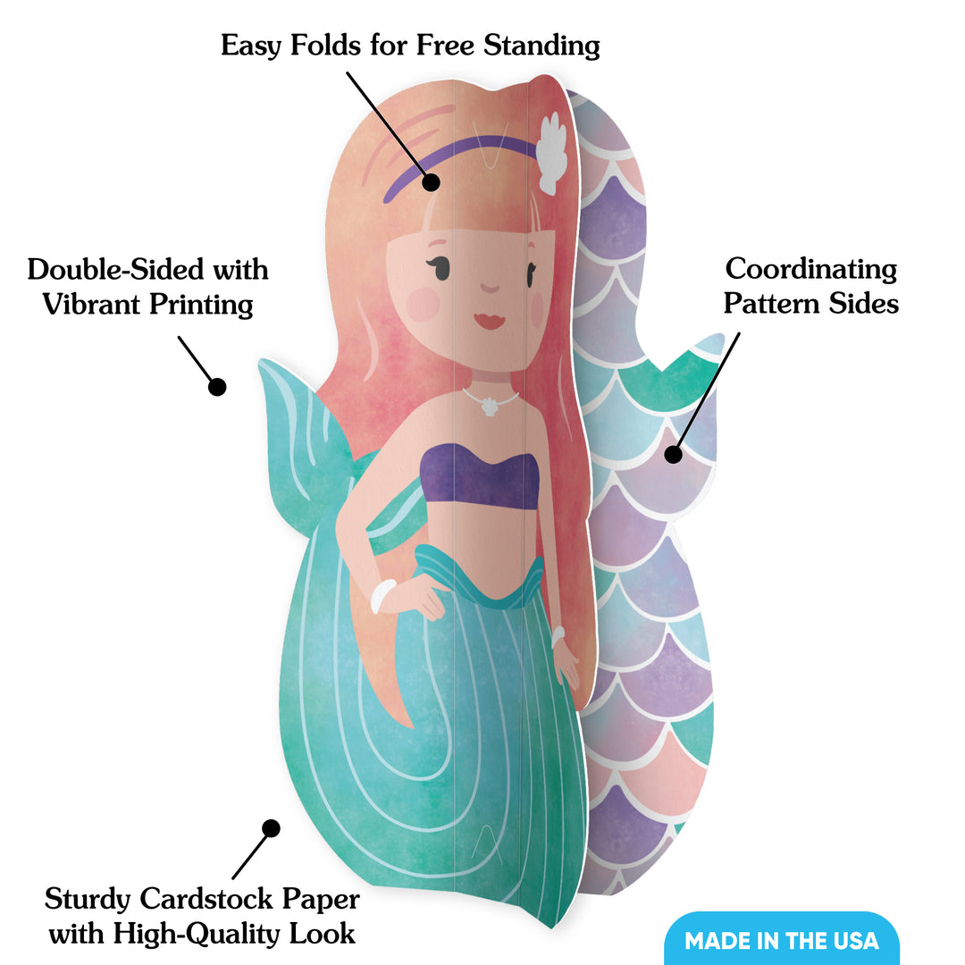 Mermaid 3D Centerpieces - 8 Ct