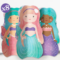 Mermaid 3D Centerpieces - 8 Ct