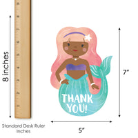 Mermaid Birthday Party Thank You Cards - 12 Ct