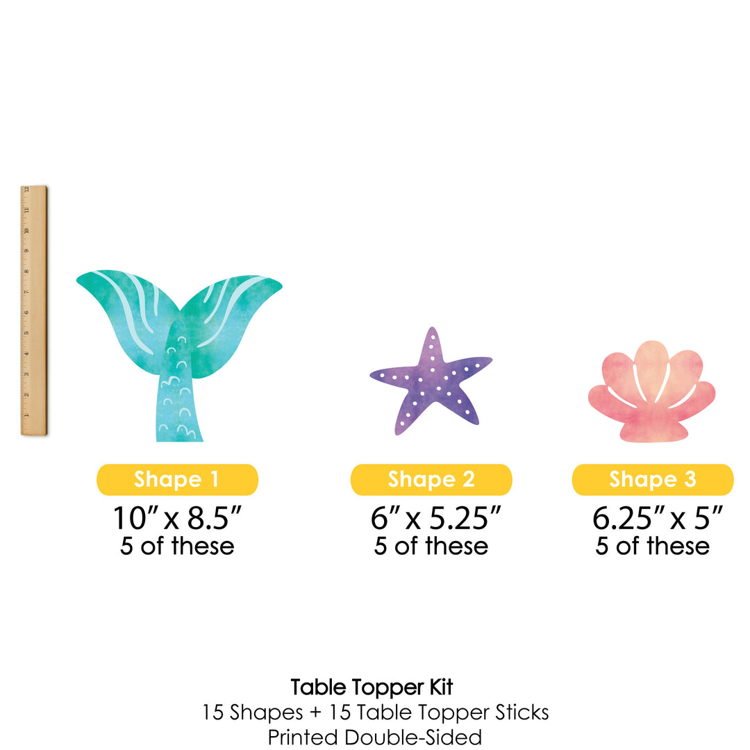 Mermaid Table Toppers - 15 Ct
