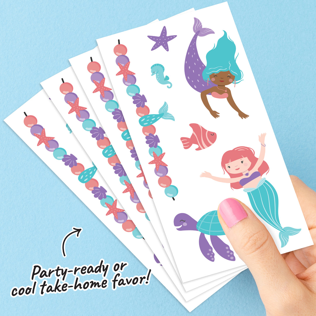 Mermaid Temporary Tattoos - 84 Ct