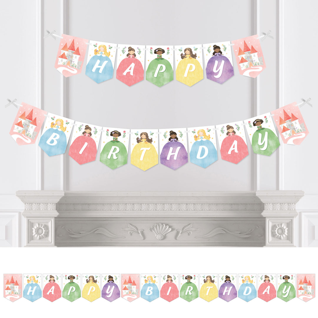 Princess Happy Birthday Bunting Banner