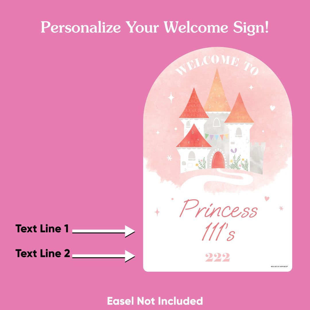 Custom Text Princess Welcome Sign
