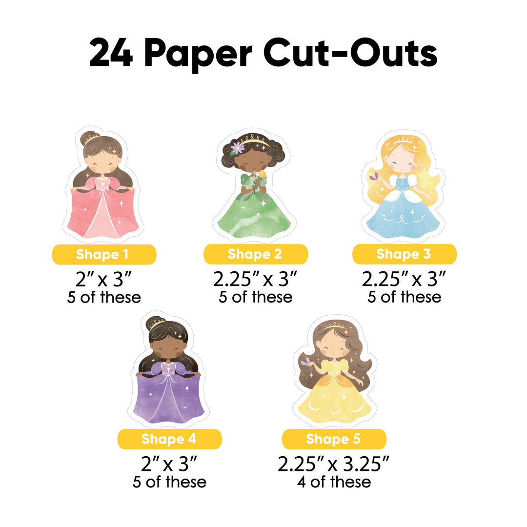Princess DIY Paper Cut-Outs - 24 Ct