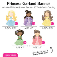 Princess Garland Banner - 15 Pc