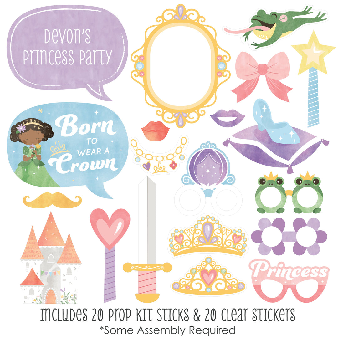 Personalized Princess Photo Props - 20 Ct