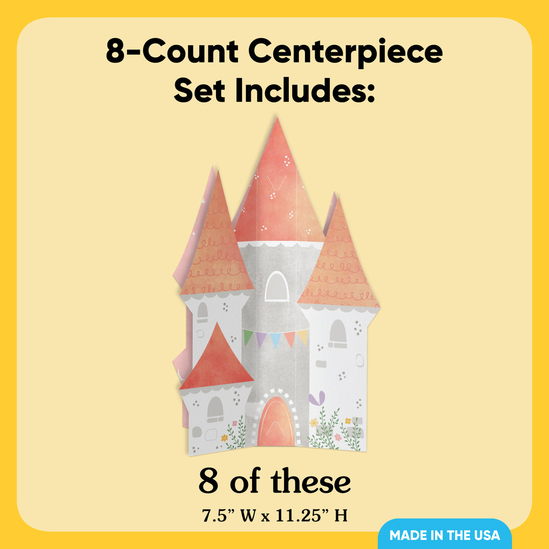 Castle 3D Centerpieces - 8 Ct