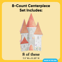 Castle 3D Centerpieces - 8 Ct