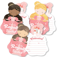 Princess Shaped Fill-In Invitations - 12 Ct
