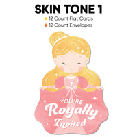 Princess Shaped Fill-In Invitations - 12 Ct