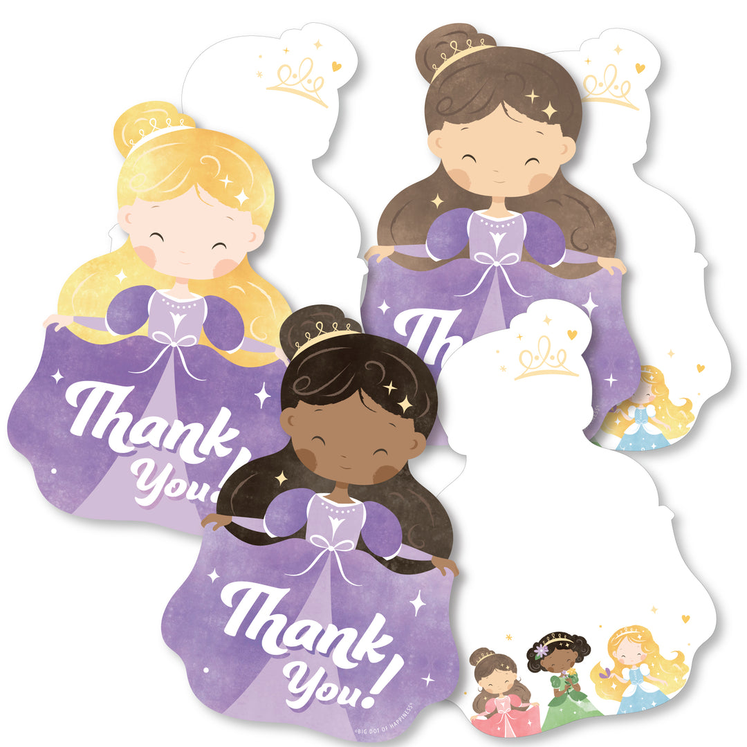 Princess Birthday Party Thank You Cards - 12 Ct