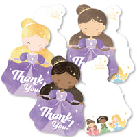 Princess Birthday Party Thank You Cards - 12 Ct