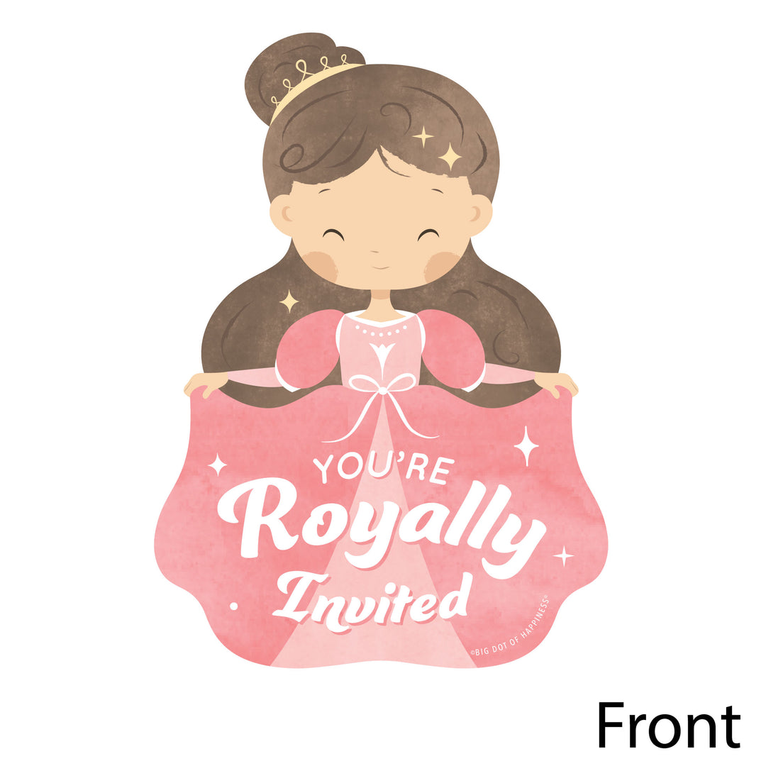 Princess Shaped Fill-In Invitations - 12 Ct