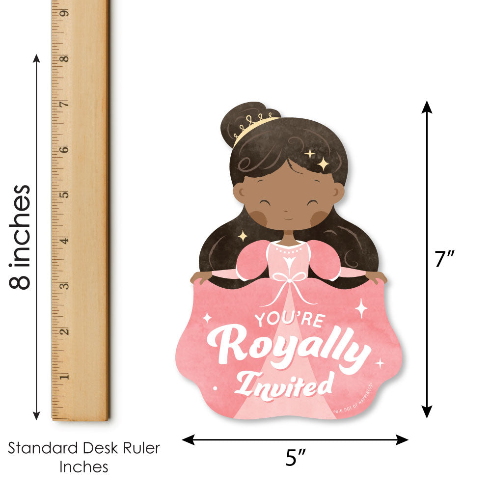 Princess Shaped Fill-In Invitations - 12 Ct