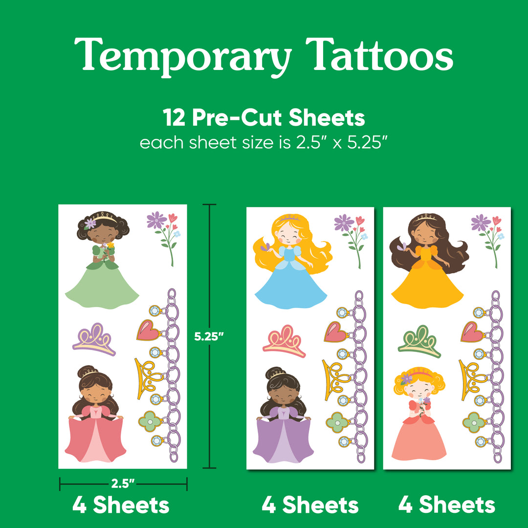 Princess Temporary Tattoos - 60 Ct