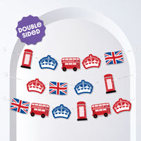 15-piece London garland banner set with white cording included