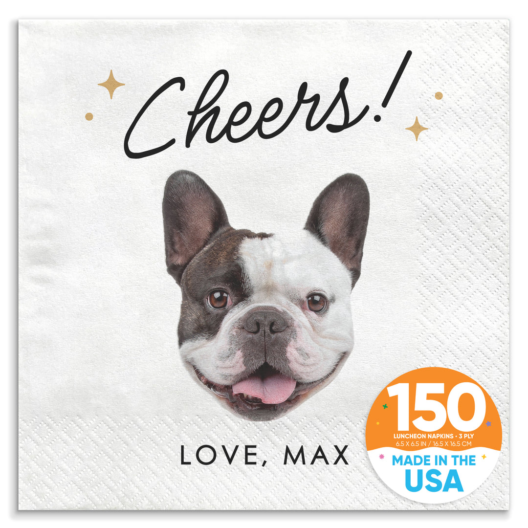 Custom Face Napkins - Cheers Pet Wedding