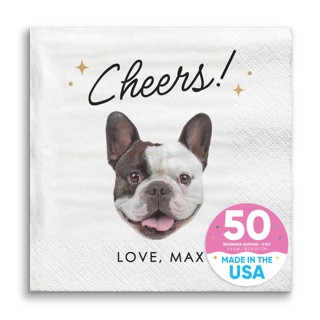 Custom Face Napkins - Cheers Pet Wedding