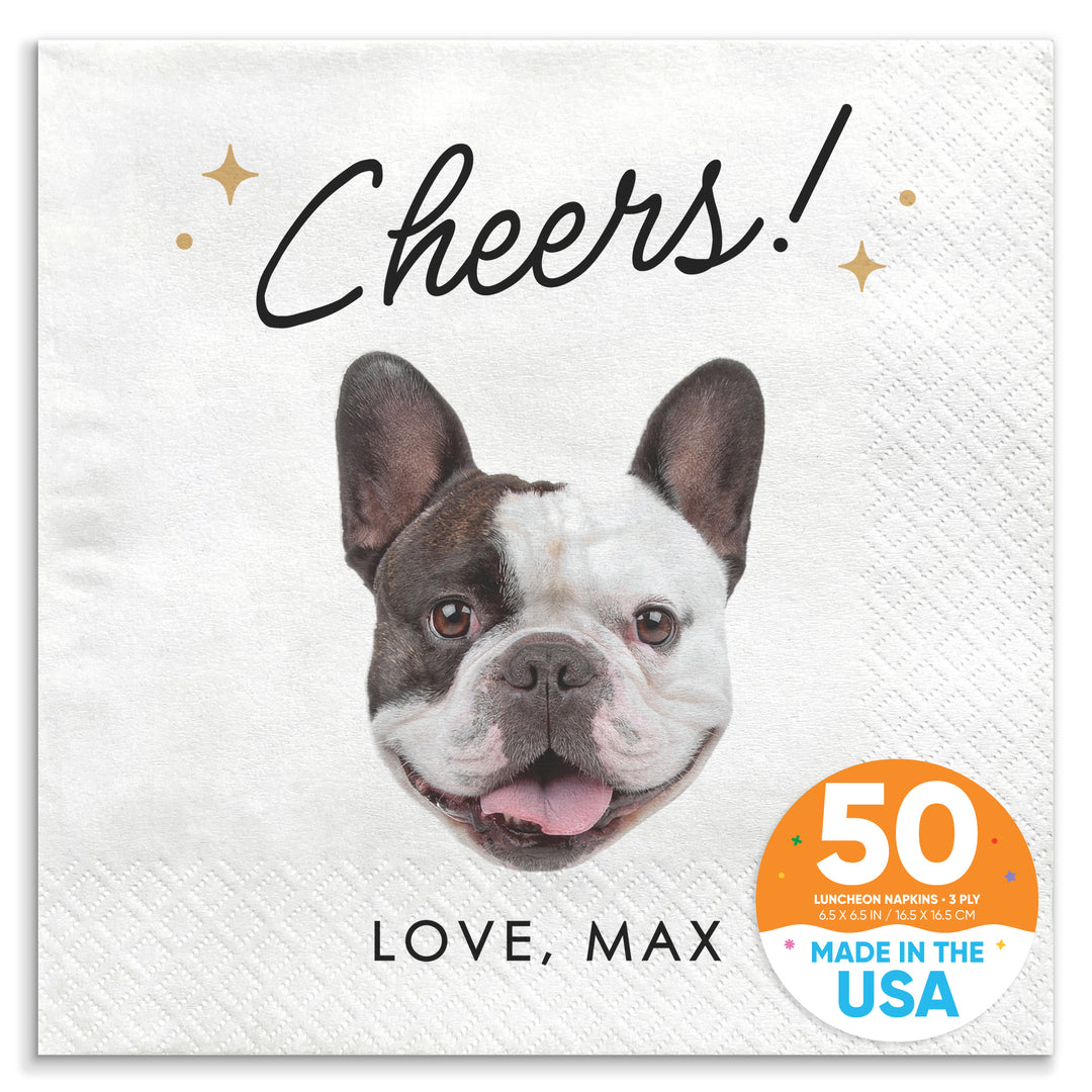 Custom Face Napkins - Cheers Pet Wedding