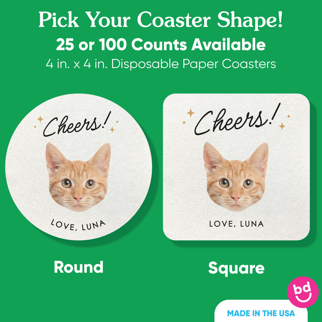 Custom Face Coasters - Cheers Pet