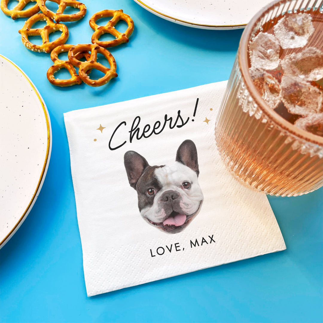 Custom Face Napkins - Cheers Pet Wedding
