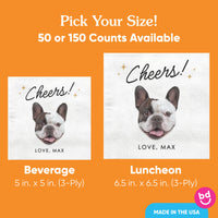Custom Face Napkins - Cheers Pet Wedding