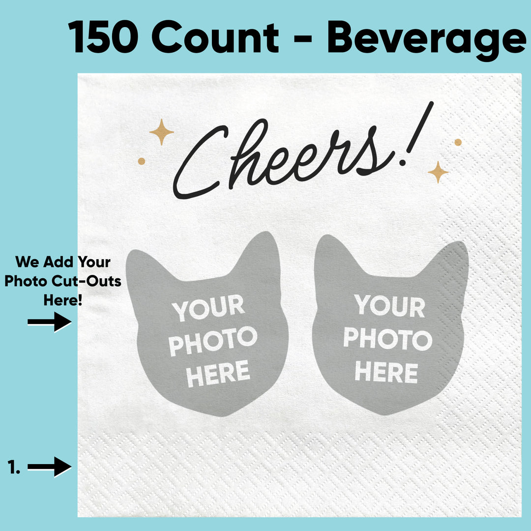 Custom Face Napkins - Cheers Pets Wedding