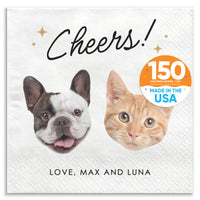 Custom Face Napkins - Cheers Pets Wedding