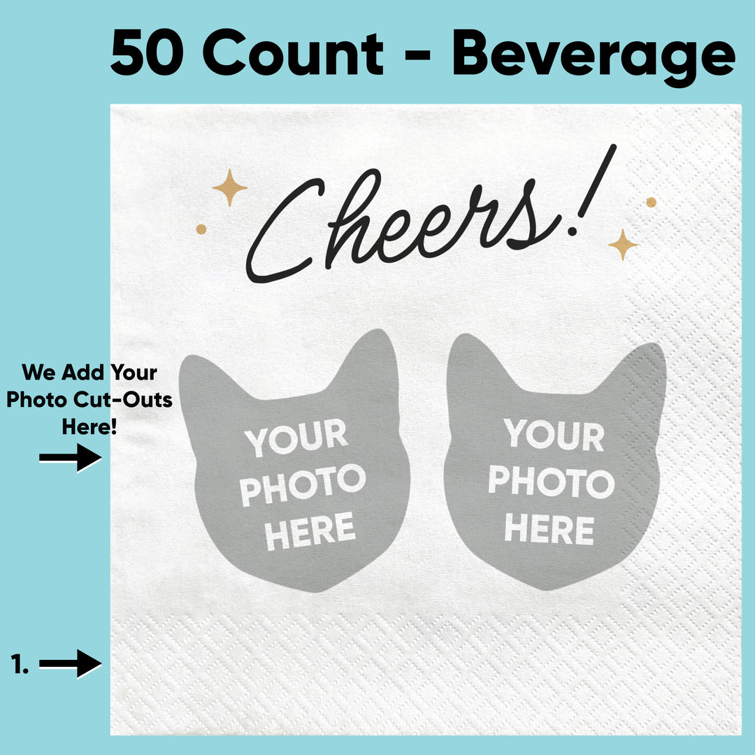 Custom Face Napkins - Cheers Pets Wedding