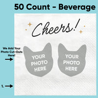 Custom Face Napkins - Cheers Pets Wedding