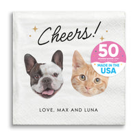 Custom Face Napkins - Cheers Pets Wedding