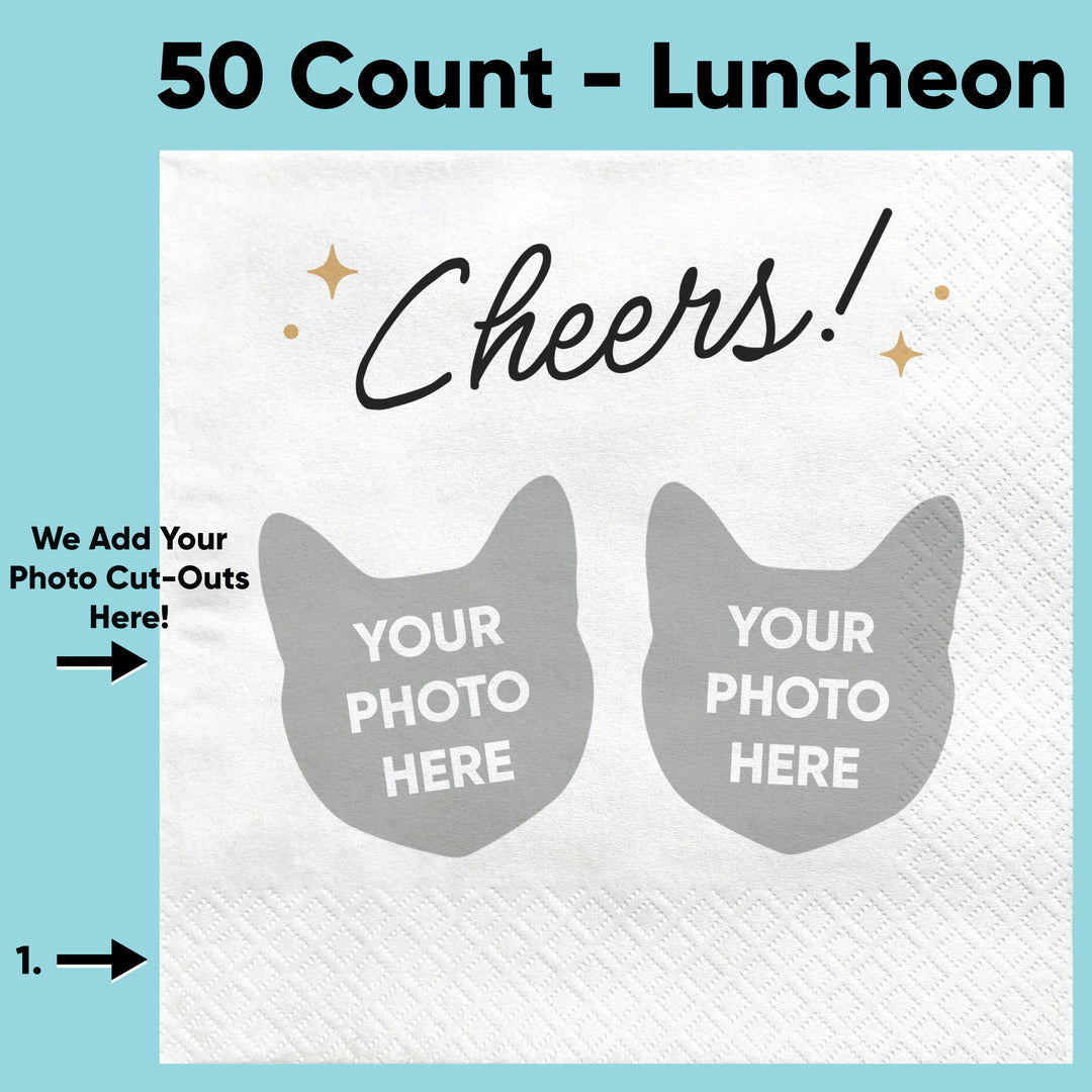 Custom Face Napkins - Cheers Pets Wedding