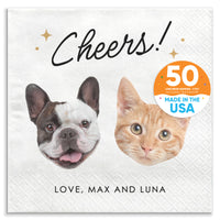 Custom Face Napkins - Cheers Pets Wedding