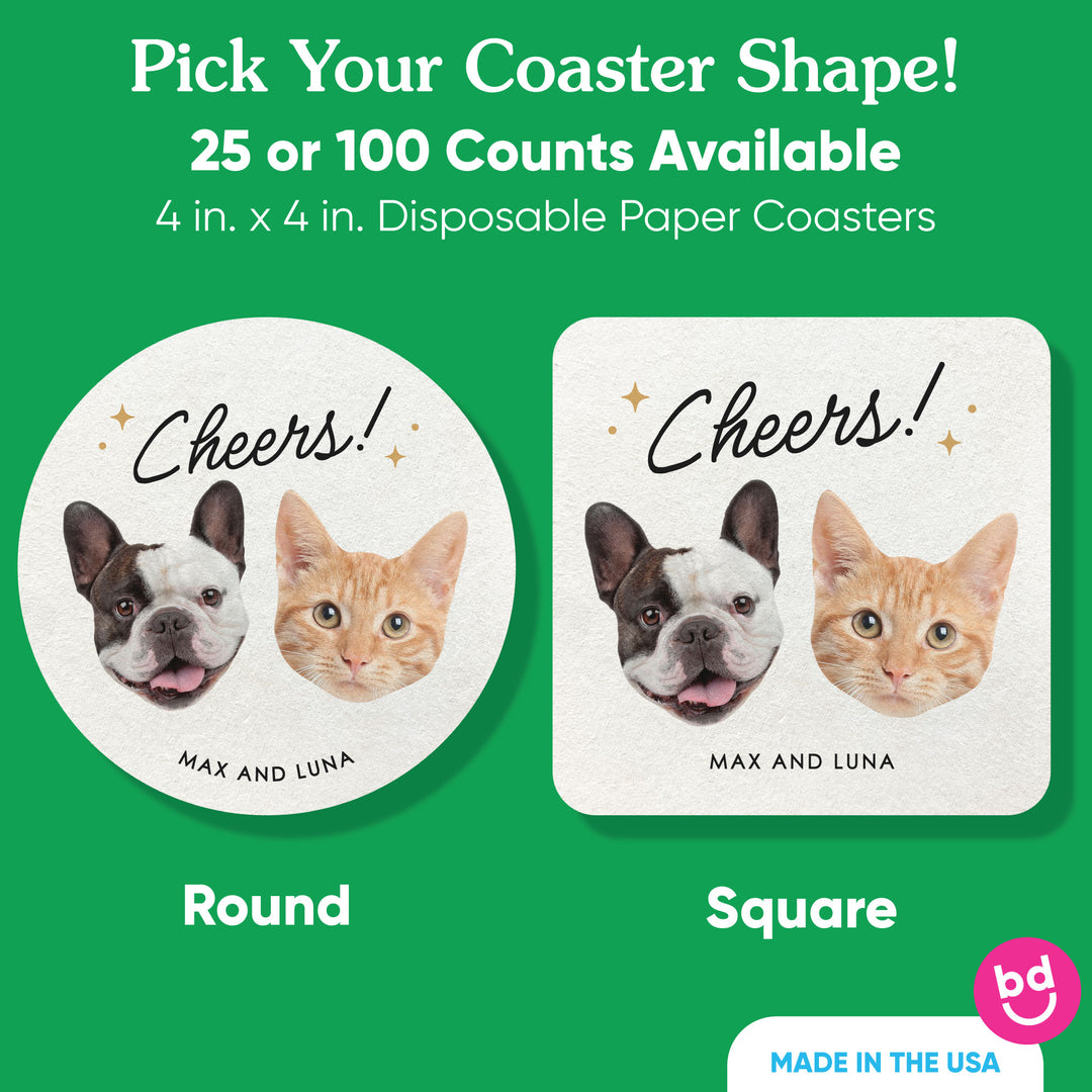 Custom Face Coasters - Cheers Pets