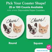 Custom Face Coasters - Cheers Pets