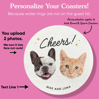 Custom Face Coasters - Cheers Pets