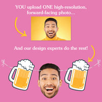 Custom Face Cheers & Beers Garland Banner