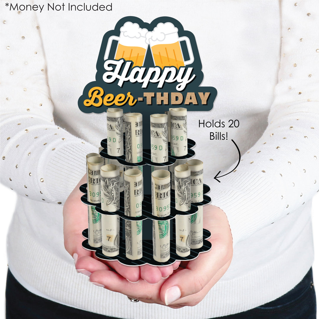 Cheers and Beers Happy Birthday - DIY Birthday Party Money Holder Gift - Cash Cake